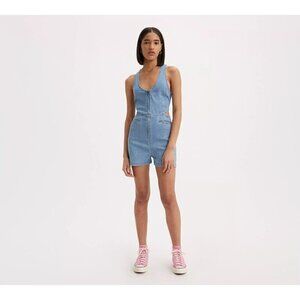 NWT $ 98 LEVI'S ® RYDON CUTOUT LIGHT WASH  ROMPER SZ LARGE